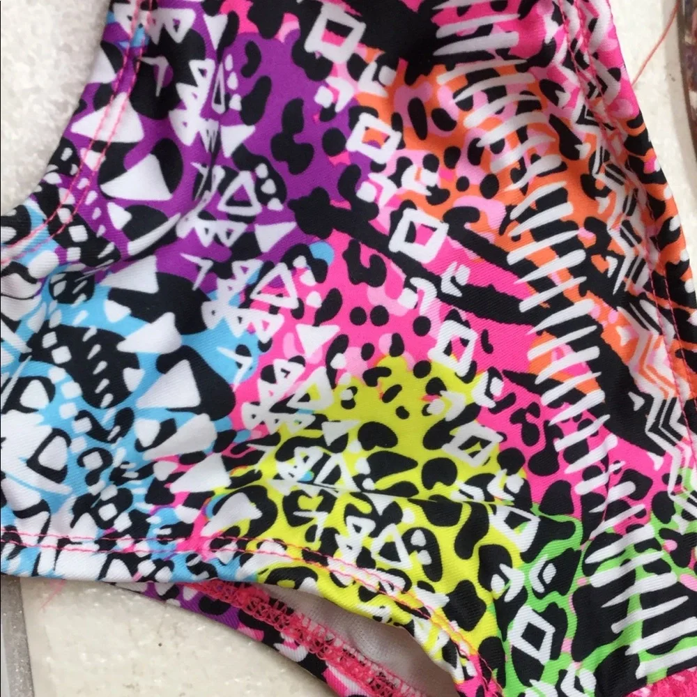 NWT Crochet Colorful Ruffle 2pc Penny Mack